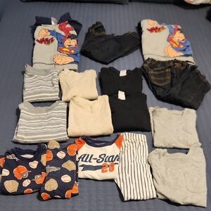 Twin Boys Superhero Graphic Kids Shirt